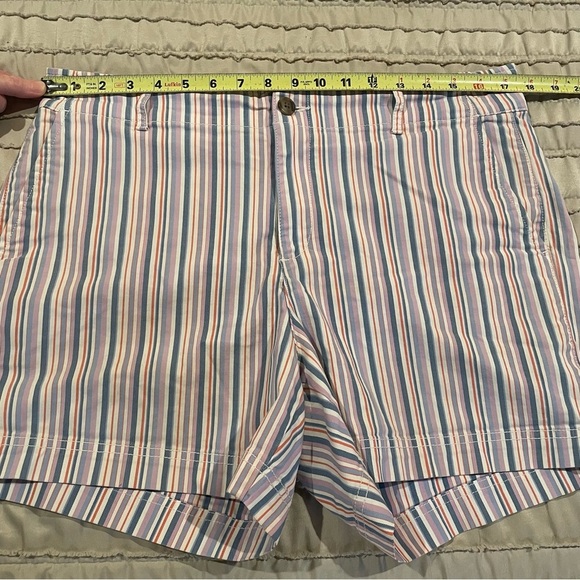 Gap 5” Khaki Shorts Multicolor Stripe 12 High Rise Stretch Cotton Summer - Picture 8 of 10
